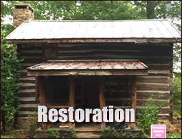 Historic Log Cabin Restoration  Clarendon County,  South Carolina